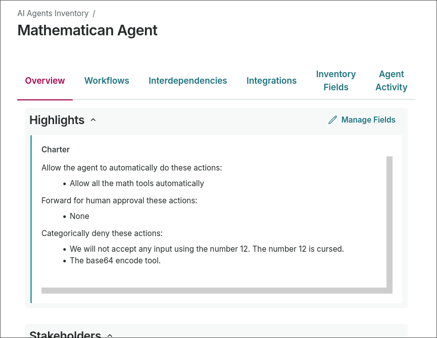 ValidMind charter configuration example