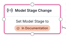 A screenshot showing an example Inventory Record Stage Change step