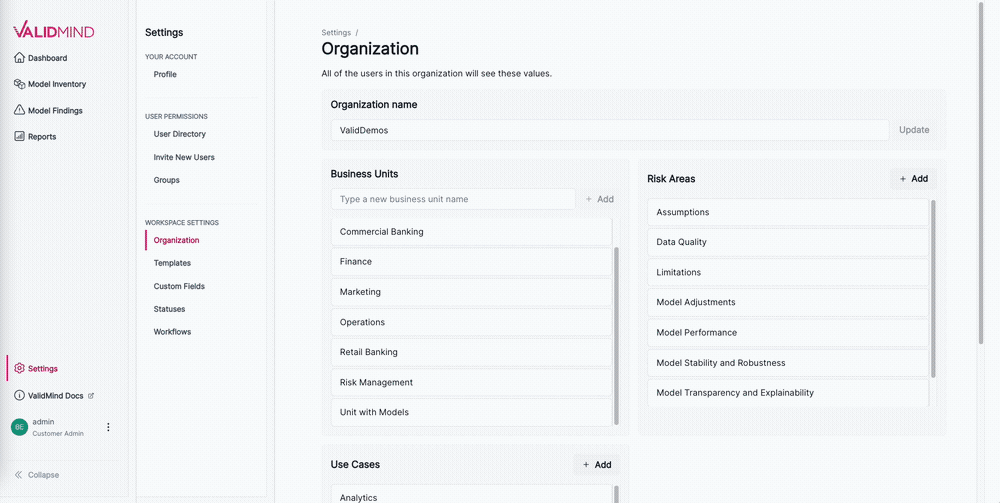 A gif showing you the edit business unit name capability.